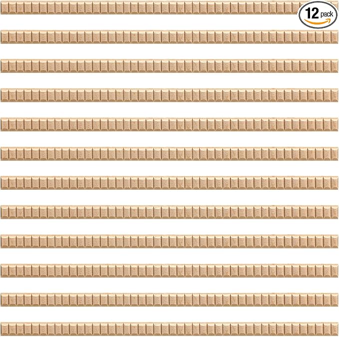 Nuanchu 12 Pcs Unfinished 3D Decorative Wood Trim Molding 15.75 Inch Decorative Wood Molding Cute DIY Trim for Home Wall Cabinet Shelf Window Door(Wavy,14mm)