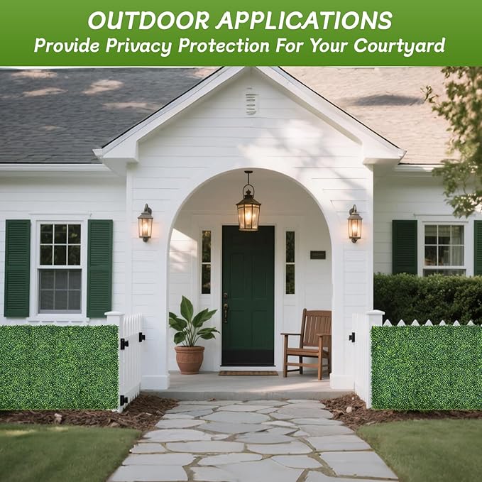 Artificial Grass Wall Panels 40"x120" (33.33 sqft) - UV Protected Privacy Fence Screen, Hedge Green Wall Decor Backdrop，Realistic Fake Grass Backdrop for Indoor Weddings & Outdoor Gardens