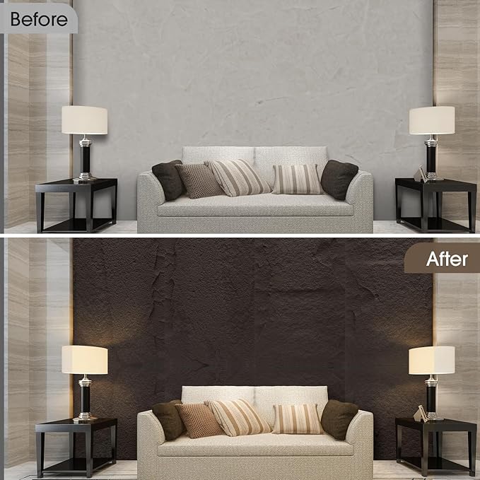 3D Faux Stone Wall Panels,6-Pack 47.24×23.62 in. PU Wall Panels,46.49 sq.ft Coverage,Lightweight & Waterproof,Easy DIY Install for Living Room,Bedroom,Office