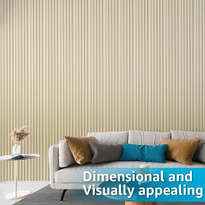 Art3d 8 Pack 96" x 6" WPC Slat Wall Panels, 3D Fluted Panel for Interior Wall Decor, TV Background, Bedroom, Living Room - Oak