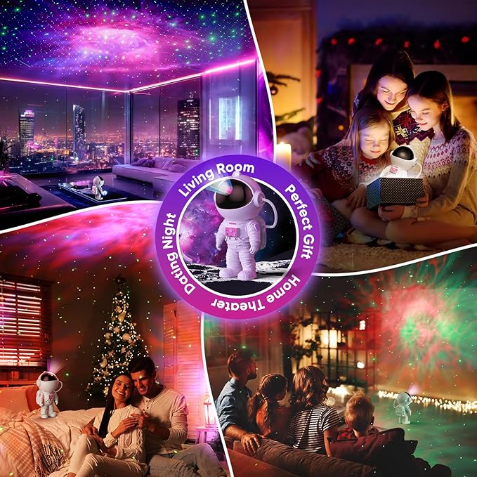Astronaut Galaxy Projector, Star Projector for Bedroom, Nebula Night Light with Timer and Remote, LED Space Galaxy Lamp for Room Decor, Home Decor, Gifts for Kids, Christmas, Birthday