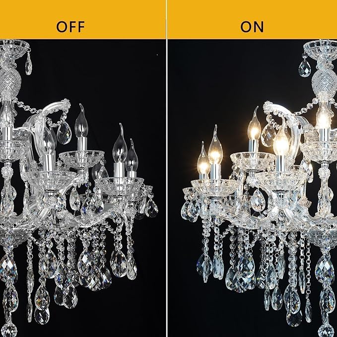 Modern Chrome Chandelier Light Fixture - Luxurious Maria Theresa Crystal Chandeliers for Dining Room, Kitchen Island, Living Room, Staircase, 15 Lights, 2 Layers