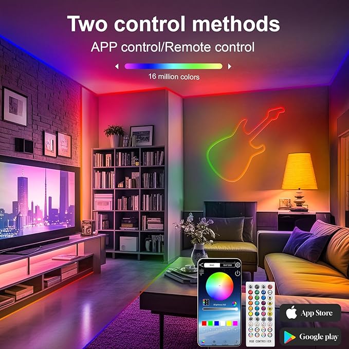 Neon Rope Lights,16.4ft RGB+IC Neon Lights 16 Million Colors Changing, Music Sync, Compatible with Alexa and Google Assistant,IP67 Waterproof Neon Rope Light for Bedroom Indoor Gaming (5M)