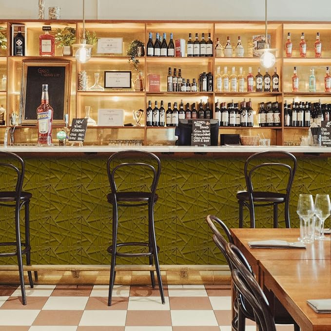 3D Wall Panels for Interior Wall Decor, 11.8''x11.8'' 33 Pack Accent Textured Wall Panels for Living Room, Gaming Room, TV Background, Cover 32 Sq.Ft (Brushed Gold)