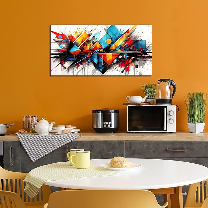 CIRABKY Abstract Pictures for Living Room Wall Decoration - Colorful Room Wall Decor for Bedroom - Modern Office Wall Art Size 20" x 40"
