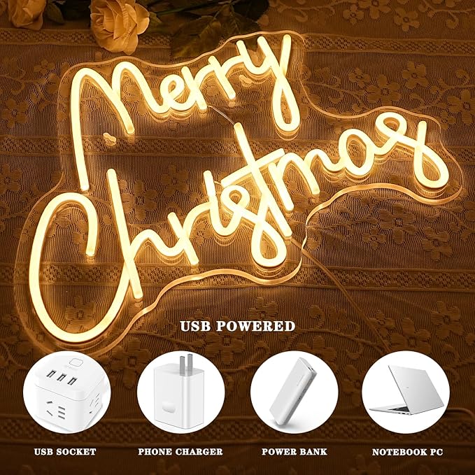 Neon Signs Warm White Neon Light Letter Neon Light for Wall Decor Party Kids Room Wedding Birthday Party Decorations