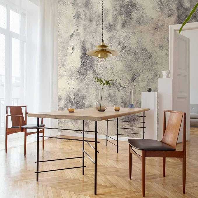 artgeist Wall Mural Stone 77x55 in - XXL Peel and Stick Self-Adhesive Wallpaper Removable Large Sticker Foil Wall Decor Print Picture Image Design Abstract Concrete Like Painted a-A-10133-a-c