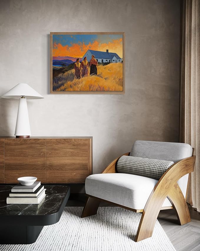 New Zealand Art Print Poster, Asia Oriental Countries Culture Wall Art Asian Paintings for Bedroom Bathroom Living Room Decor 97 (New Zealand, 16 x 20 inches, Wood Frame)