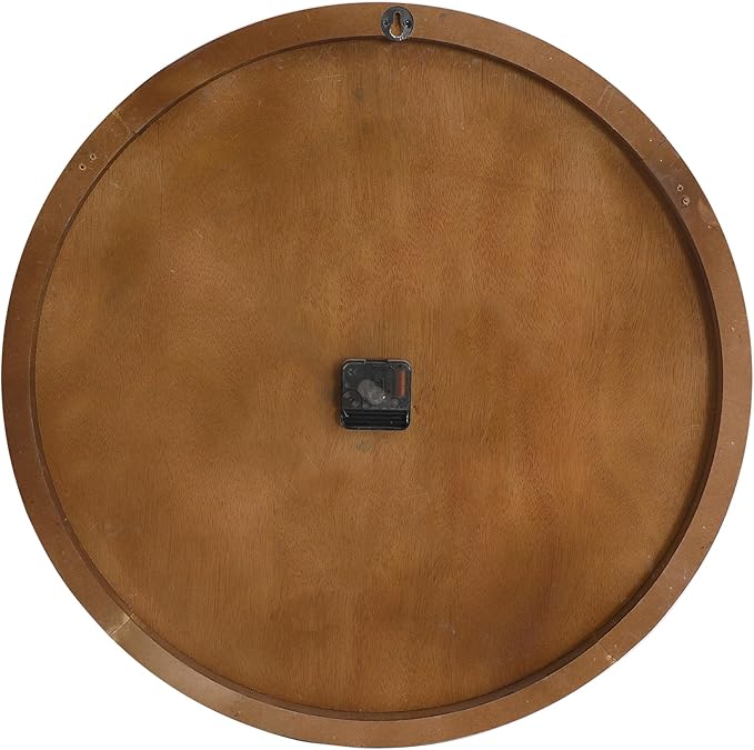 24" Large Beach Coastal Nautical Wall Clock, Wooden Wall Clocks Battery Operated,Vintage Farmhouse Decorative for Living Room, Kitchen, Home, Bedroom, Laundry Room, Blue