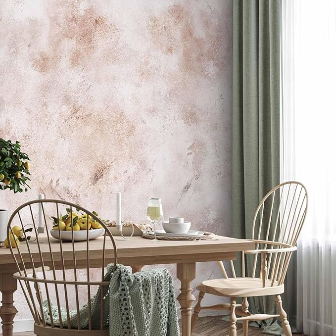 artgeist Wall Mural Stone 116x83 in - XXL Peel and Stick Self-Adhesive Wallpaper Removable Large Sticker Foil Wall Decor Print Picture Image Design Abstract Concrete Beige Like Painted a-A-10133-a-a