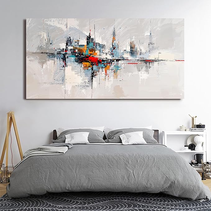 Abstract Wall Art Decor Wall Art Pictures for Living Room Abstract Canvas Art Wall Decor Modern Colorful Wall Art Prints Contemporary Large Wall Art Decorations Bedroom Office Decor 29" X 58"