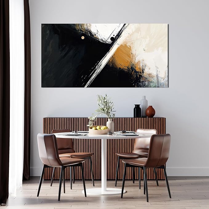 Canvas Wall Art Decor Wall Pictures for Living Room Abstract Canvas Art Wall Decor Black and White Wall Art Prints Modern Minimalist Wall Art Decorations Bedroom Home Aesthetic Wall Art Decor 20" X 40"