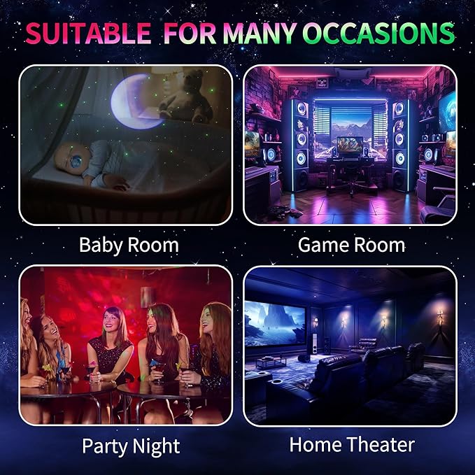 LUXONIC Star Astronaut Projector Light with Bluetooth Speaker, Galaxy Moon Nebula Ceiling Night Light, Remote Control,Gift for Adults for Bedroom, Christmas, Birthdays, Valentine's Day