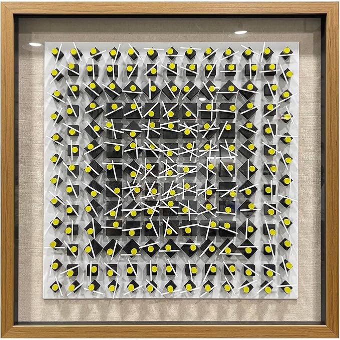 LIUZEYUE - Wooden block three-dimensional painting geometric modeling wall decoration 3D wooden artwork living room bedroom background wall office decoration painting 43.3"x43.3"