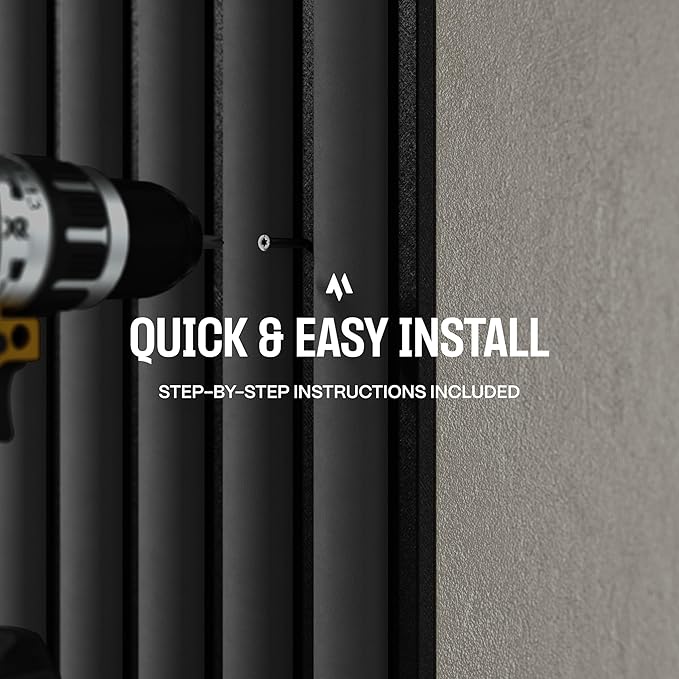 4-Pack Wood Slat Wall Panel – Velvet-Covered Wood Panels for Wall, Acoustic Panels for Interior Decor, Decorative Slat Paneling for Home, Office, Studio (Charcoal Gray)