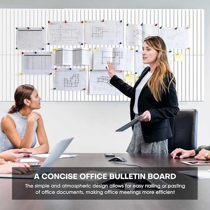 8 Pack Large Innovation Double Deck Soundproof Wall Panels, 15.7 x 15.7 x 0.4 in Sound Proof Foam Panels for Walls, 0.9lb/ft³ High Density,Cork Boards Alternative Black&White