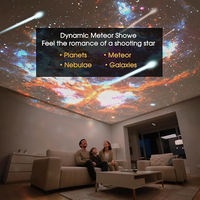 L LOHAS LED Galaxy Projector, Star Projector Planetarium Night Light, 13 in 1 HD Space Night Light Projector with Light Strip Meteor for Kids Bedroom Birthday Christmas Gift