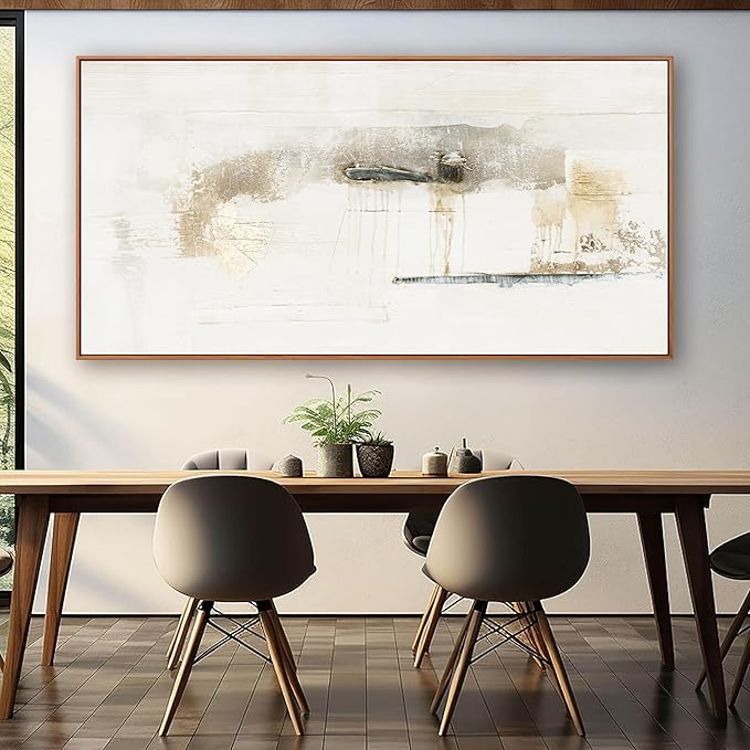 Abstract Wall Art Decor Modern Wall Canvas Decorations Framed Maximalist Home Decor Wall Art Prints Multicolor Minimalist Graffiti Large Artwork for Living Room Wall Bedroom Kitchen Office Decor 29"×58"