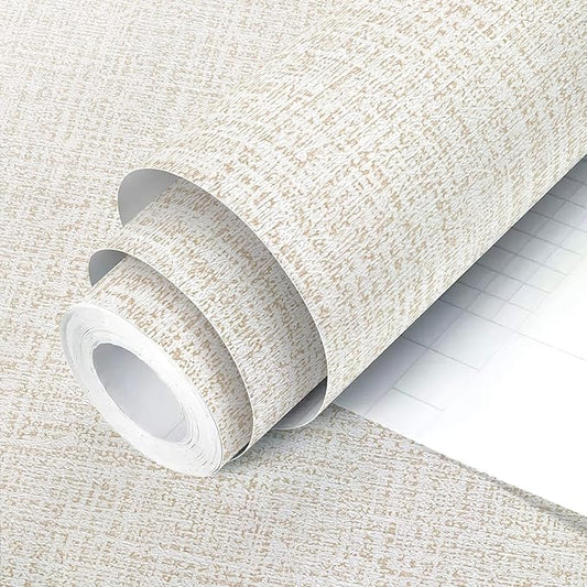 Beige Grasscloth Peel and Stick Wallpaper Beige Contact Paper for Cabinets 17.7inx393.7in Textured Wall Paper Vinyl Textured Grass Cloth Wallpaper Peel and Stick Faux Linen Self Adhesive Vinyl