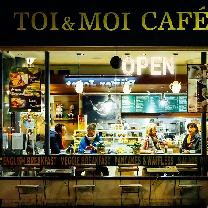 LED Open Sign for Business, 30"x10" Dimmable Brightness Large Electric Light Up Sign, Hanging Installation for Store Restaurant Office Bar Hotel Salon (white)