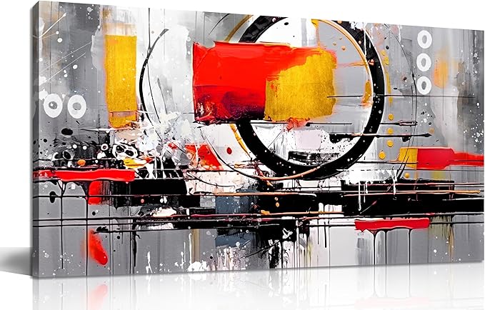 Abstract Paintings Canvas Wall Art - Art Pictures for Wall in Living Room - Modern Wall Art Bedroom Aesthetic Size 20" x 40"