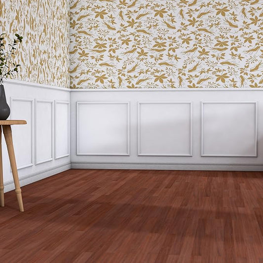 COUKIU Pre-Cut 6 Set Peel and Stick Wall Molding Trim Kit, 24" x24" Premade Wainscoting Panels, Self Adhesive Moulding Panel for Interior Walls Picture Frame