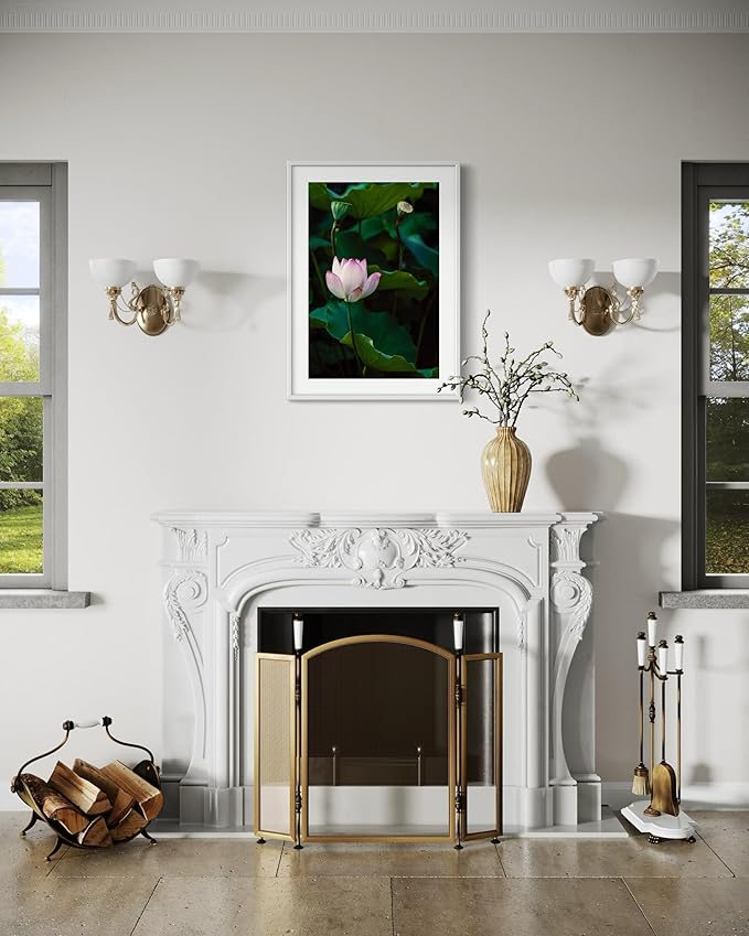 Oriental Beauty: Stunning Feng Shui Landscape Wall Art Vertical Prints for Home Decor in 3 Sizes (Serenity of a Pink Lotus, 20" x 30", Oriental Beauty)