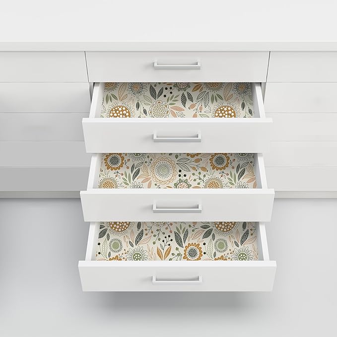 Boho Floral Garden Wallpaper/Peel and Stick Removable Wallpaper Home Decor Wall Art Wall Decor Room Decor (17.7''x118'')