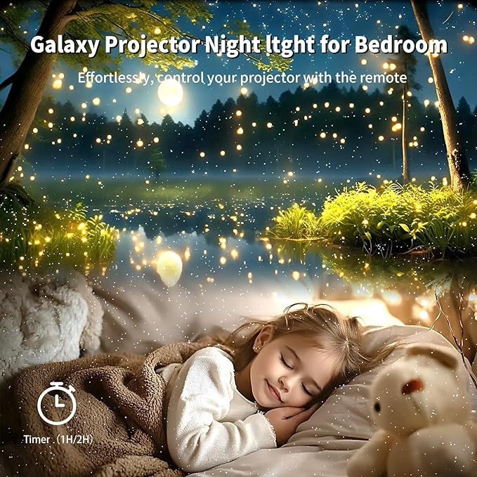 3D Projector ,Galaxy Light Projector & Home Planetarium Projector, Astronaut Galaxy Projector Nightlight with 90 Scenes, 200 Dynamic Effects & Optical Lenses for Starry Sky Room Decor