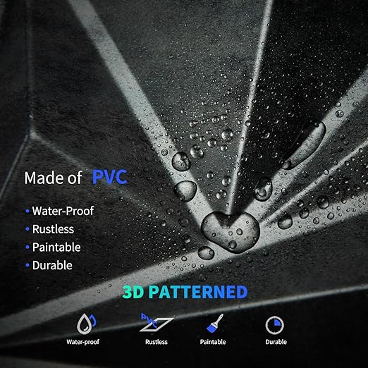 Art3dwallpanels 33 Pack 3D Wall Panel Diamond for Interior Wall Décor, PVC Textured Wall Panels, 12''x12'' Cover 32.Sq.Ft. Patina Bronze