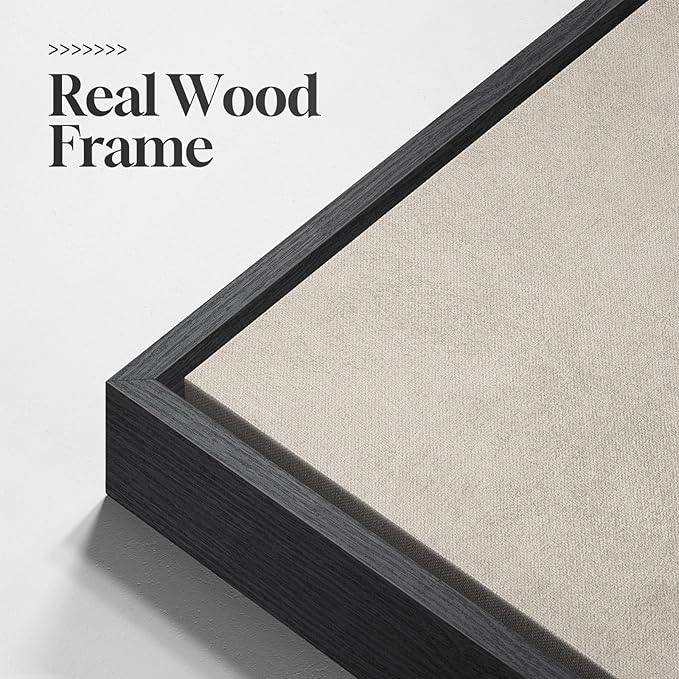 Large Framed Beige Neutral Abstract Wall Art for Living Room, 3 Piece Modern Canvas Prints Paintings Artwork for Walls, Minimalist Abstract Horizon Pictures for Hallway, Office Wall Decor 24x36 In