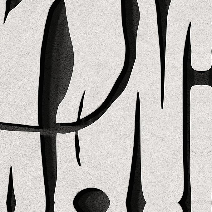 4 Piece Framed Abstract Wall Art Set, Large Modern Canvas Picture Artwork, Minimalist Contemporary Line Black and White Gray Painting Prints for Living Room, Hallway, Bedroom and Office