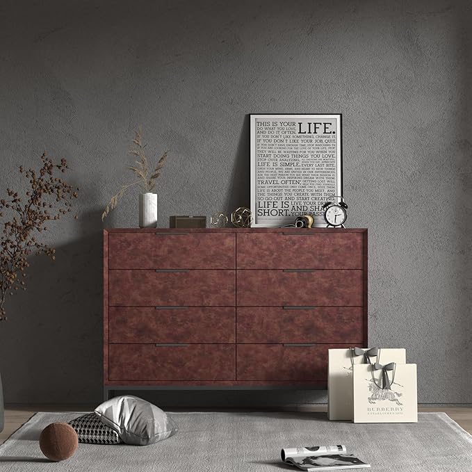 JSEVEM Red Rusty Concrete Wallpaper Peel and Stick Extra Thick Wide Luxury Metallic Industrial Concrete Contact Paper Glossy Textured Adhesive Tile Stickers for Bedroom Living Room Walls 16"×197"