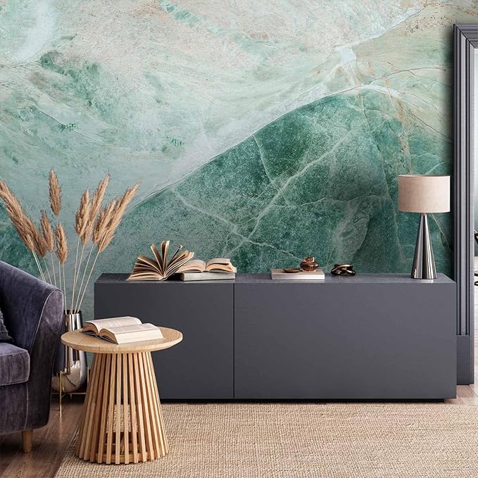 artgeist Wall Mural Stone Wall 116x83 in - Peel and Stick Self-Adhesive Wallpaper Removable Large Sticker Foil Wall Decor Print Picture Image Design Marble Like Abstract 3D Effect f-C-0455-a-a