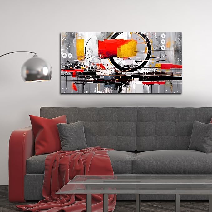 Abstract Paintings Canvas Wall Art - Art Pictures for Wall in Living Room - Modern Wall Art Bedroom Aesthetic Size 20" x 40"