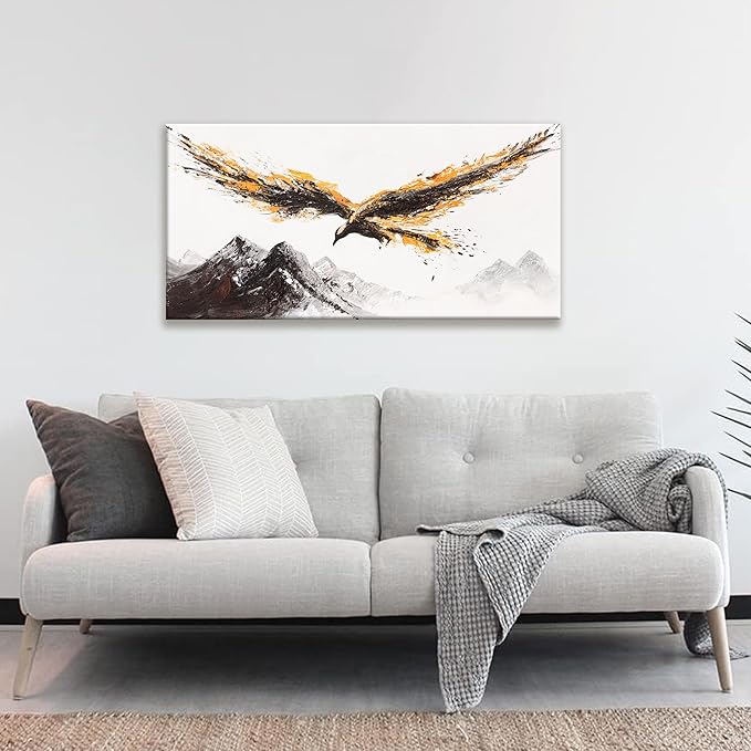 Canvas Wall Art Decor Painting Of Nature Animal Eagle Wall Art Painting Prints Picture Of Flying Eagle Print Canvas Picture For Bedroom Home Living Room Office 20 X 40 Inches