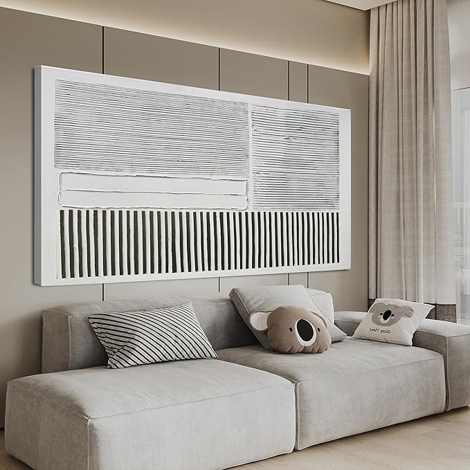 Canvas Wall Art Decor Oversize Canvas Wall Art For Living Room Abstract Art Black and White Wall Art Decor Abstract Modern Wall Art Prints Large Art Work For Walls Home Office Wall Decor 35"X70"