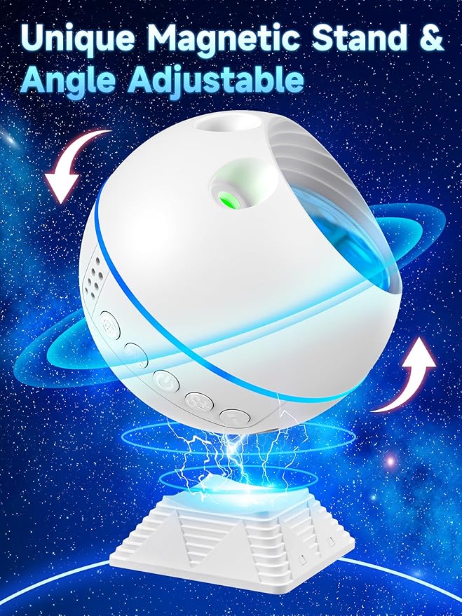 One Fire Galaxy Light Projector, 42 Colors Star Projector Galaxy Light+Moon+Clouds, Unique Rhythm Mode, Dimmable+Remote Control Starlight Projector, Adults, Kids