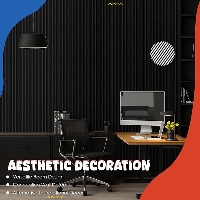 10 Pack Acoustic Panels,47.2”x23.6“x0.4” Acoustic Wall Panels,Large Soundproof Panels,Self-Adhesive Sound proof Panels for Walls,Acoustic Treatment for Recording Studio&Office,Black