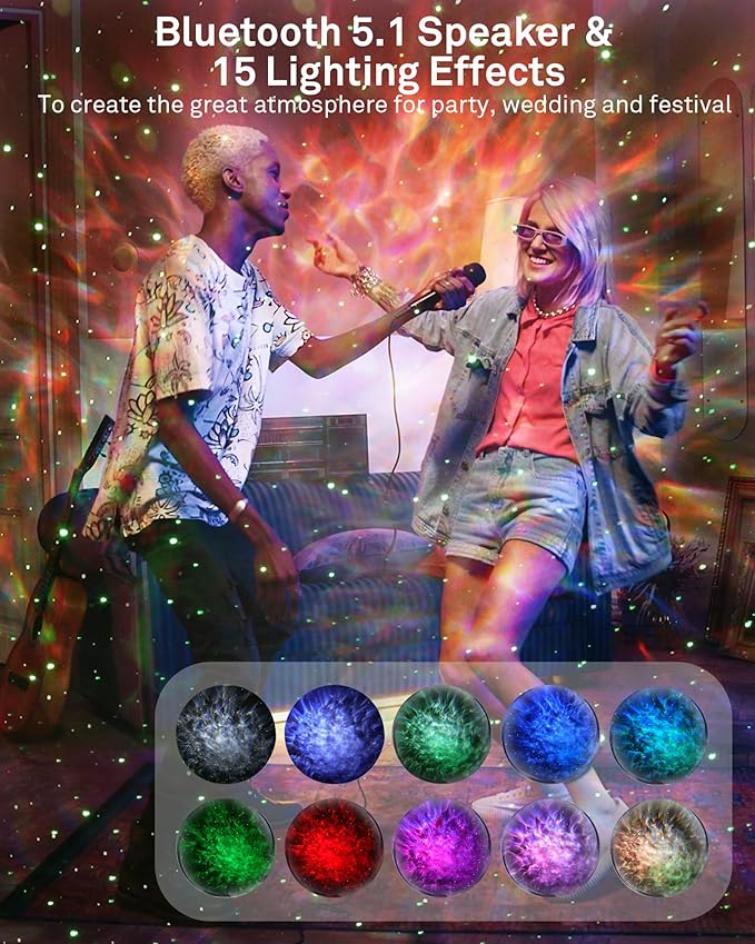 AIRIVO Galaxy Projector, Astronaut Star Projector for Bedroom,Nebula Projector Night Light with Bluetooth Speaker & Remote,Room Decor Gifts for Girls,Women,Pink Lovers,Christmas