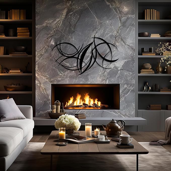 Abstract Metal Wall Art, Modern Wall Decor, Minimalist Line Sculpture, Geometric Wave Artwork, Large Mid Century Wall Hanging, Luxury Style Sculpture, Creative Home and Office Wall Sign, Gift for Home