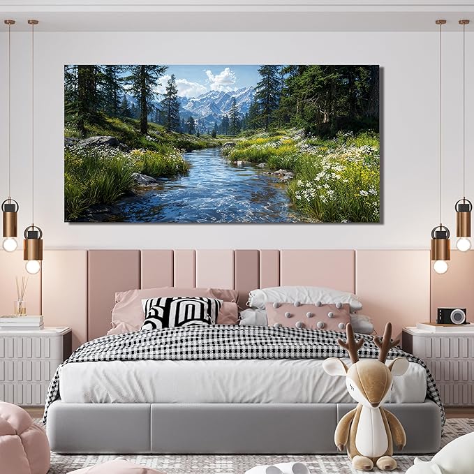 Canvas Wall Art Decor Green Nature Wall Art Prints Artwork For Walls Landscape Botanical Wall Art Decorations Canvas Art Wall Decor Modern Wall Art Pictures For Living Room Hone Office Decor 20"X 40"