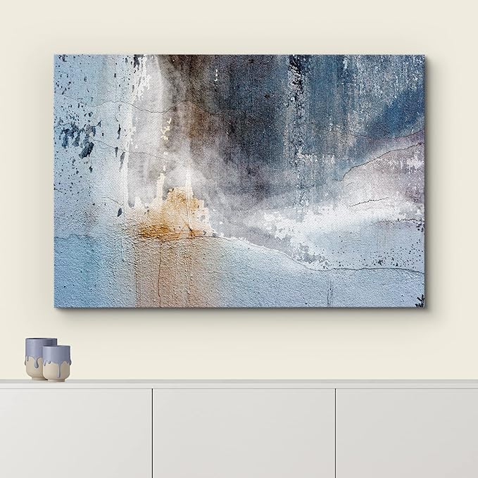 Abstract Canvas Art - Aged Wall - Giclee Print Modern Wall Art | Stretched Gallery Wrap Ready to Hang Home Decoration - 32x48 inches