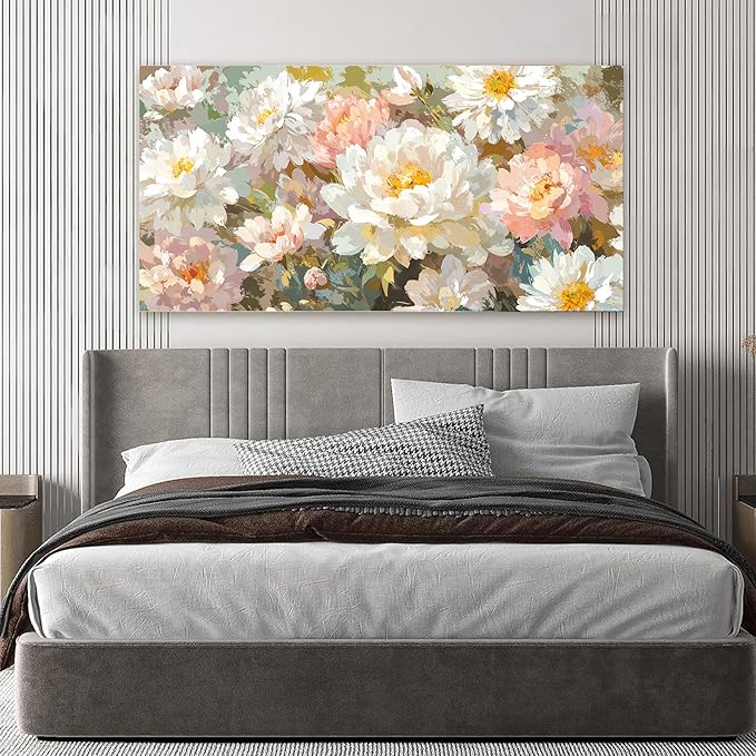 Canvas Wall Art Decor Modern Wall Art for Living Room Colorful Flowers Wall Art Prints Artwork for Walls Botanical Wall Art Pictures Modern Canvas Art Wall Decor Bedroom Office Decorations 20" X 40"