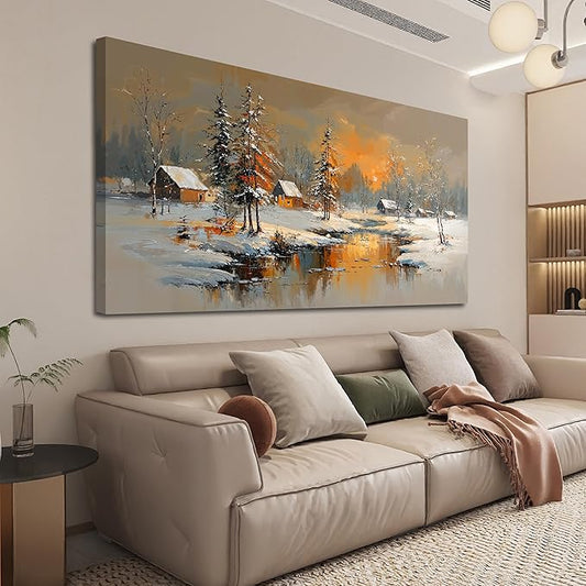 Canvas Wall Art Decor Wall Art Pictures for Living Room Nature Coastal Wall Art Prints Modern Landscape Wall Art Decorations Abstract Canvas Art Wall Decor Artwork for Walls Bedroom Office Decor 20" X 40"