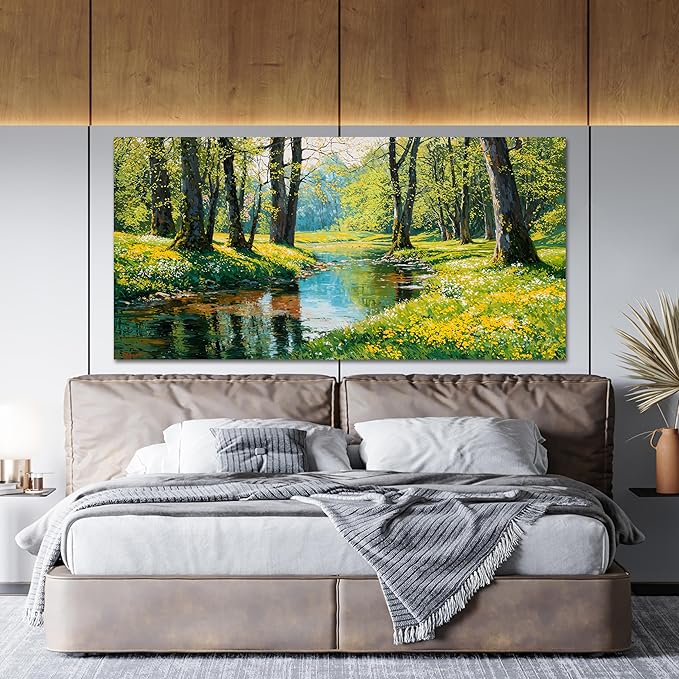 Canvas Wall Art Decor Wall Art Pictures for Living Room Modern Landscape Wall Art Prints Canvas Art Wall Decor Nature Botanical Wall Art Decorations Forest Artwork for Walls Home Office Decor 20"X40"