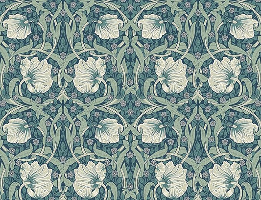 NextWall Pimpernel Floral Peel and Stick Wallpaper (Teal & Sandstone)
