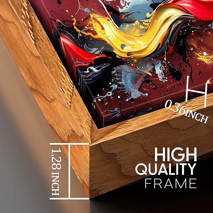 Ouzzlie Colorful Wall Decor Red Art for Living Room Large Wall Pictures Abstract Artwork Home Decor Prints Wall Art 29"x 59"