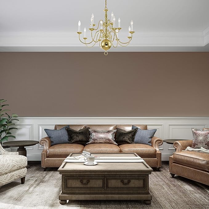 Livex Lighting 5014-02 Williamsburgh 12-Light Chandelier, Polished Brass