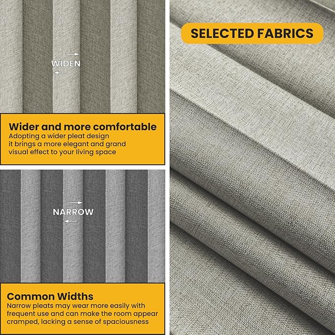 100% Blackout Room Divider Curtains - with Flexible Ceiling Curtain Track, Noise Reduce Barrier for Portable Curtain for Sliding Glass Door/Space Room Divider (Grey, W180 x L108, 1 Pack)